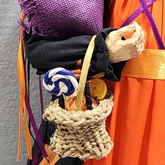 Halloween Candy Witch 14" Tall Lynn Haney Collection by Midwest Imports - Picture 6 of 16